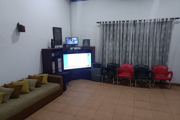 Reception area at night